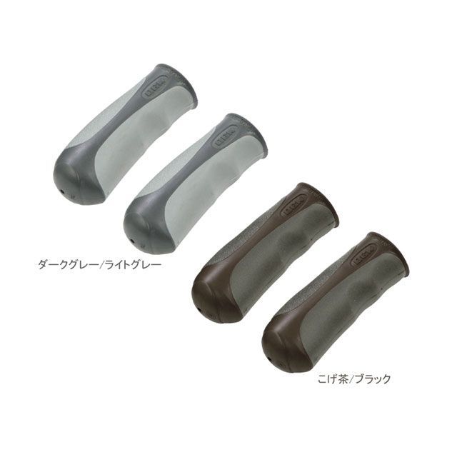 OGK技研（自転車） AG-021 グリップ（ハーフ/ハーフ）/（ダークグレー/ライトグレー） AG-021