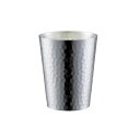 田辺金具 華 ロックグラス槌目180ml(艶消し)