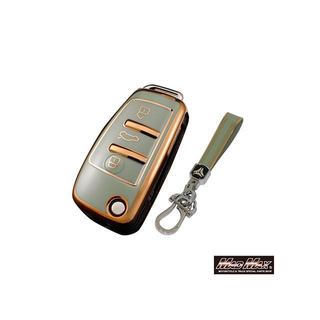 マッドマックス アウディ専用 ゴールドライン TYPE C TPUソフト スマートキーケース（グリーン） MM50-C11-AU05