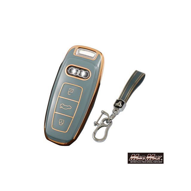 マッドマックス アウディ専用 ゴールドライン TYPE D TPUソフト スマートキーケース（ブルー） MM50-D11-AU03