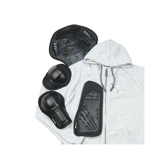 ラフ＆ロード 2022春夏モデル RR1003HP ラフライドZIPパーカーハードパッドセット（ホワイト） サイズ L RR1003HPWH3