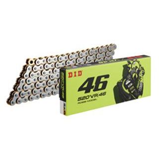 【正規品】ディーアイディー VR46コラボチェーン 530VR46 ZJ（カシメ） 汎用 リンク数 104L