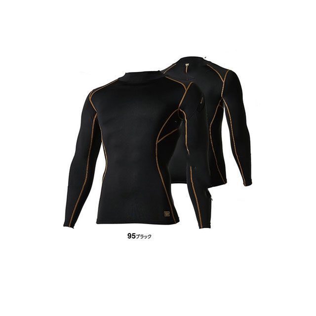 TSデザイン ハイネックロングスリーブシャツ（ブラック） サイズ M 83250