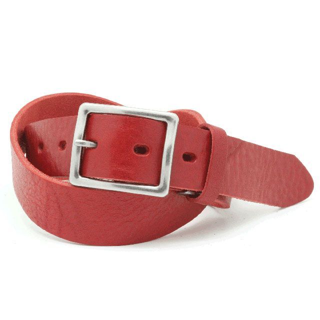 LOCAL WORKS VACHETTA 35mm幅 BASIC SQUARE BUCKLE BELT（レッド） RC-068L LOCAL WORKS その他アパレル バイク