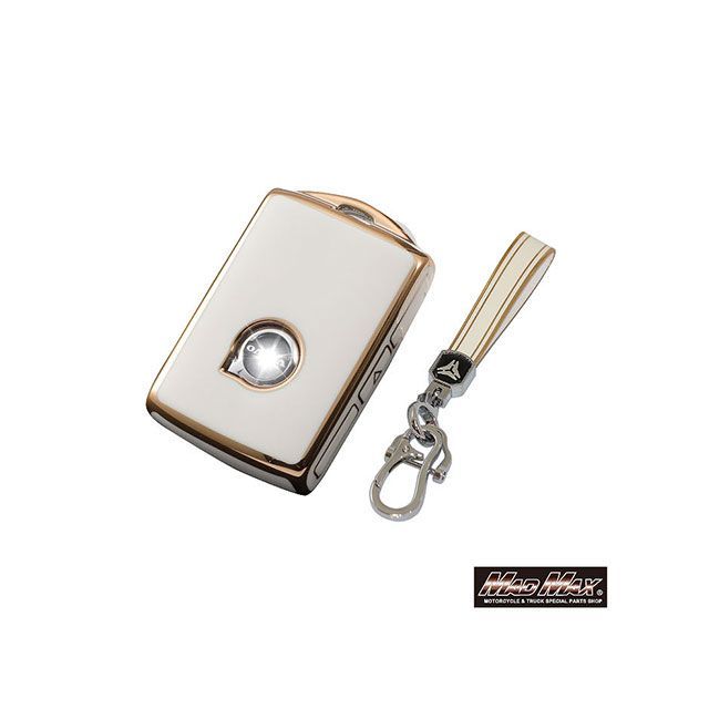 マッドマックス ボルボ専用 ゴールドライン TYPE B 4ボタン式 TPUソフト スマートキーケース（ホワイト） MM50-B11-VO01