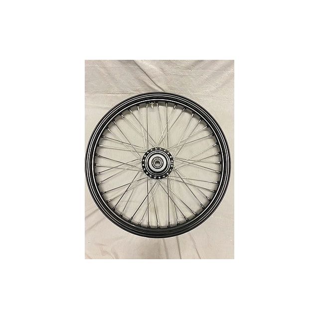 部品屋K&W TC BROS製 フロントホイール 40本スポーク 21×2.15J（シングルディスク用） ブラック FX スポーツスター 115-0049