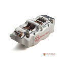 Discacciati 108mm CNCラジアルキャリパ 4枚パッド・4ピストン 左(シルバー) 汎用 FDRT108SS