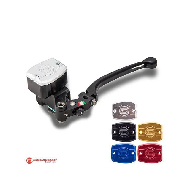 Discacciati 角タンクラジアルクラッチマスター Φ16 汎用 レバー シルバー タンクキャップ ブルー 仕様..