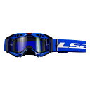 正規品／LS2 HELMETS AURA GOGGLE（ブラック ブルー/クリアレンズ） 7201001026 エルエスツーヘルメット オフロードゴーグル バイク