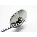 モーターロック JCMAミラー φ100 ヘアライン 逆ネジ ヤマハ汎用 JCMAタグ Nickel/Brass MR-HC060H