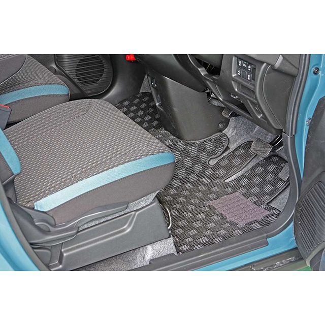 【メーカー直送】マスターピース ハスラー/クロスオーバー ハスラー MR52S MR92S 用 チェック フロアマット 生地色 シルバー/ブラック 仕様 オートマチック IN-S106