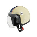 【メーカー直送】リード工業 BARTON BC-10 ジェットヘルメット カラー アイボリー×ネイビー ・049008209