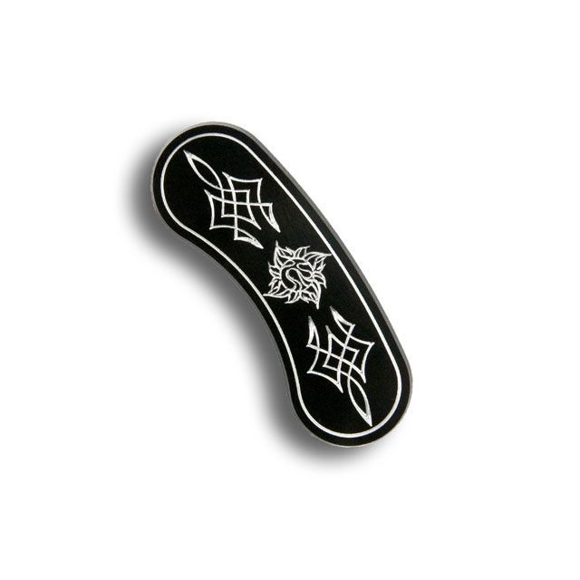 トライジャ キャリパープレート Logo（ブラック） フロント スポーツスター CaliperPlate_logo_bk_10B