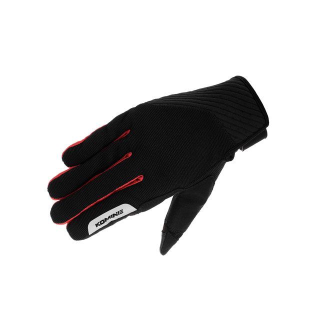 コミネ 2023春夏モデル GK-1853 ストレッチメッシュグローブ ルーチェII（ブラック レッド） サイズ XL ・06-1853