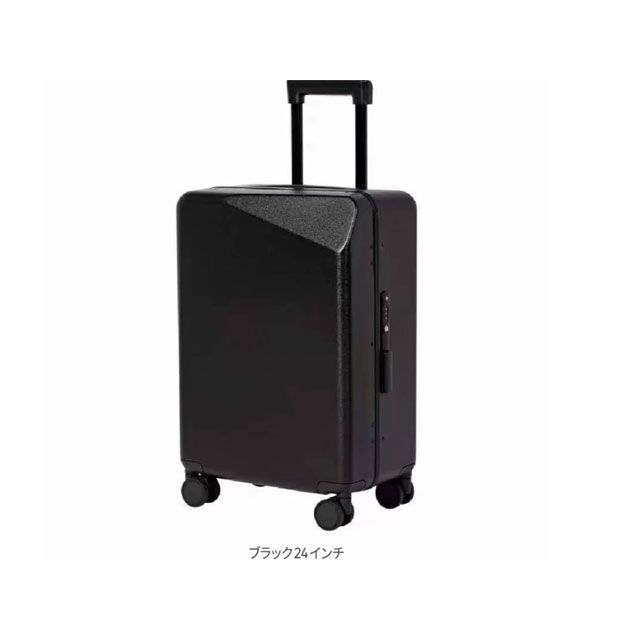 ●メーカー名：Gloture(グローチャー)●商品名：GeeSuitcase（ブラック）●JANコード：4580612412065商品の保証は、メーカー保証書の内容に準じます。●カラーブラック●サイズ66×44×25.5cm●備考機能性とデザイン性を兼ね備えたスーツケースGeeSuitcase（ジースーツケース）は、安定感に優れた頑丈なスーツケースです。360°に回転する 4つのキャスターを装備。小回りがきくため、人混みのなかや狭い道を通るときでも、自分の体にピッタリとくっ付けてスムーズに移動できるのが魅力です。静音設計の360°回転キャスターで移動楽々耐久性と安定感を兼ね備えたスーツケース安全なTSAロックスタイリッシュなデザイン静音設計の360°回転キャスタースーツケースを静かな場所や平坦でない道で転がす際に、キャスターのガラガラという音が気になる方も多いのではないでしょうか。GeeSuitcaseは静音タイプのため音を抑えながら滑らかに運べるため、夜中や住宅街でも周りを気にせず移動できます。耐久性！合金アルミフレーム厚みのある合金製のミドルフレームがフロントとリアのビンをしっかりと固定します。座ったり、足を踏み入れたり、激しい移動などでも安心できます。アルミ合金伸縮ハンドル厚いアルミニウム合金素材で、錆びず、揺れも少ないハンドルです。安全なTSAロックTSAロックとは、アメリカ運輸保安局によって認可を受けている鍵のことです。アメリカの空港では、検査のため、鍵をかけずに荷物を預けることが求められます。しかし、TSAロック機能を備えたスーツケースであれば、保安局の職員が特殊なツールで鍵を開けられるので、基本的には施錠したまま荷物を預けることが可能です。荷物検査でスーツケースをこじ開けられて破損したり、施錠していないスーツケースからモノを盗まれたりするリスクを予防できます。旅行や出張などで海外に頻繁に行く方におすすめです。スタイリッシュなデザイン●写真注意※画像はイメージです。