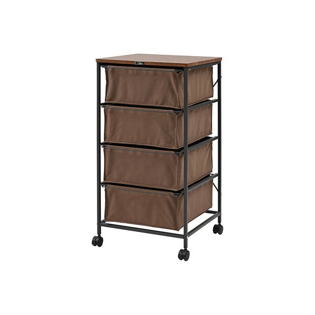 【メーカー直送】東谷 MIP-574BR チェスト4段（ブラウン） MIP-574BR