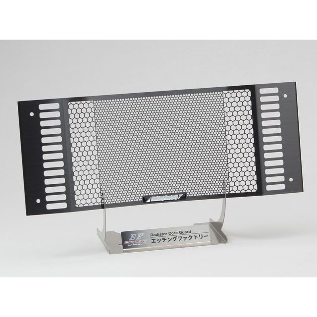 エッチングファクトリー EARL’S 9インチ16段ラウンド用 オイルクーラーガードSB（ブラック） EARL’S 9インチ16段ラウンド カラー 黄エンブレム OGE-0916R-00-SB-ye