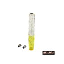 マッドマックス ツイストシフトノブ 泡 300mm 変換アダプター付(クリア/イエロー) MM75-0057-CLY