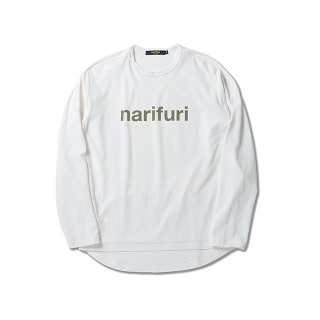 正規品／narifuri アクティブメッシュバックポケットロング T シャツ（020 ホワイト） サイズ：M NF1154 ナリフリ（自転車） ウェア 自転車