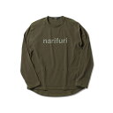 正規品／narifuri アクティブメッシュバックポケットロング T シャツ（060 カーキ） サイズ：L NF1154 ナリフリ（自転車） ウェア 自転車