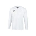 正規品／umbro UAS6307JL ジュニア 長袖ゲームシャツ（ホワイト） サイズ：120 UAS6307JL アンブロ スポーツ キャンプ