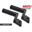 正規品／MIZU アジャスタブル レーシング フットペグ ABE認可品 ブラック/ブラック ｜ 409SS3310017 mizu_409SS3310017 ミズ ステップ バイク ER-5 その他のモデル