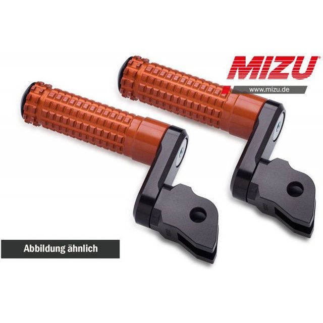ミズ アジャスタブル レーシング フットペグ ABE認可品 ブラック/オレンジ ｜ 409SO3310011 900 SL 900 SS mizu_409SO3310011