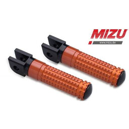 正規品／MIZU レーシングフットペグ ABE認可品 ブラック/オレンジ ｜ 409SO1110006 mizu_409SO1110006 ミズ ステップ バイク