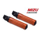 ミズ レーシング パッセンジャーフットペグ ABE認可品 ブラック/オレンジ | 409SO1120021 mizu_409SO1120021