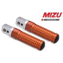 ミズ レーシング パッセンジャーフットペグ ABE認可品 シルバー/オレンジ | 409TO1120021 mizu_409TO1120021