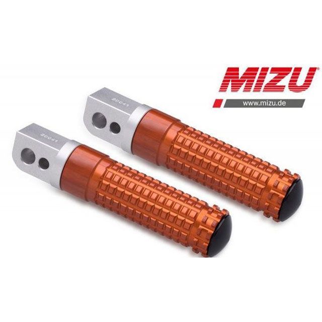 ミズ レーシング パッセンジャーフットペグ ABE認可品 シルバー/オレンジ ｜ 409TO1120033 mizu_409TO1120033