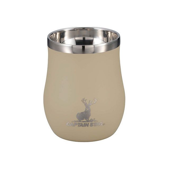 キャプテンスタッグ 「香る」真空二重タンブラー240（ベージュ） UE-3578