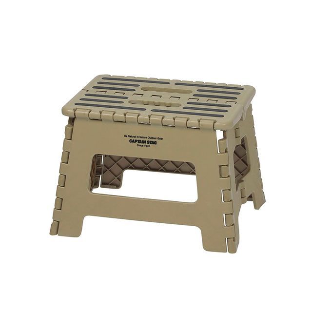 キャプテンスタッグ フォールディングステップ ロータイプ（カーキ） UW-1525