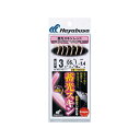 HAYABUSA 蓄光スキンサビキ (堤防小アジ五目) レッド HS400 6号 ハリス1 HS400-6-1