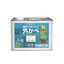 アトムハウスペイント 水性アクリルシリコン外かべ用7Lホワイトアイボリー