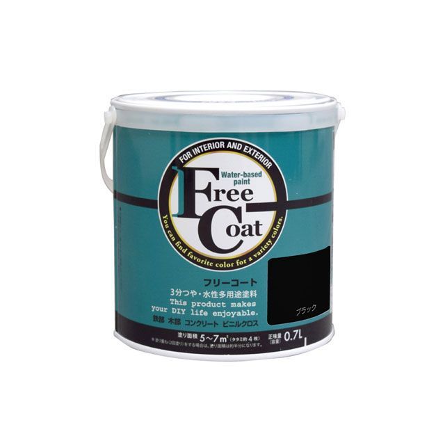 アトムハウスペイント フリーコート0.7Lブラック