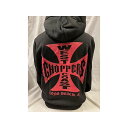 正規品／WEST COAST CHOPPERS チャック付きパーカー（ブラック×レッド） サイズ：Mサイズ 566181 ウエストコーストチョッパーズ カジュアルウェア バイク