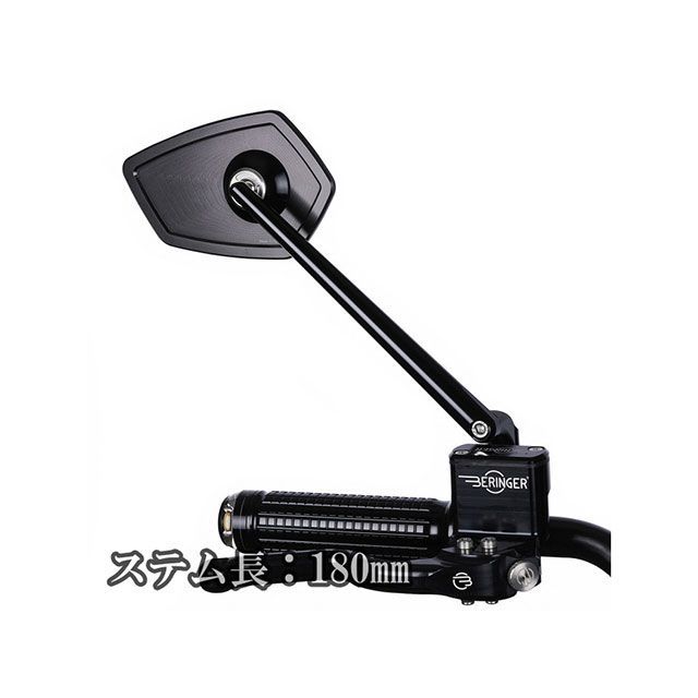 モトガジェット mo.ビュー レース ステム長180mm 右 ガラスレスミラー 汎用 MG-7004041