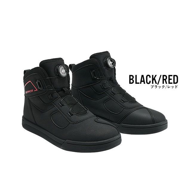 スコイコ MT074 ライディングシューズ（ブラック/レッド） サイズ 23.0cm MT074BK/RD23