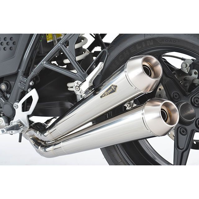 R’s GEAR RnineT（EBL/2BL）ワイバンクラシックチタンフルエキゾーストツイン（チタンポリッシュ） MB21-02CT アールズギア マフラー本体 バイク Rナインティ Rナインティ ピュア Rナインティ レーサー