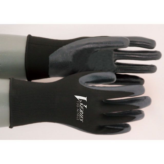 OTAFUKU GLOVE ニトリル背抜き手袋（ブラック） サイズ：L A-32 おたふく手袋 D.I.Y. 日用品