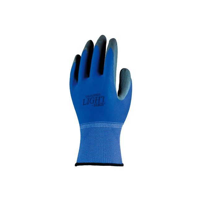 OTAFUKU GLOVE 13G天然ゴム背抜き手袋10P（ブルー） サイズ：M A-385 おたふく手袋 D.I.Y. 日用品