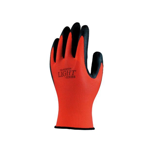 OTAFUKU GLOVE 13G天然ゴム背抜き手袋10P（レッド） サイズ：L A-385 おたふく手袋 D.I.Y. 日用品