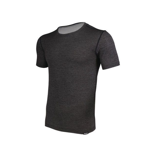 おたふく手袋 BT冷感速乾デュアルブロック ショートスリーブ クルーネックシャツ ヘザーブラック サイズ LL JW-608