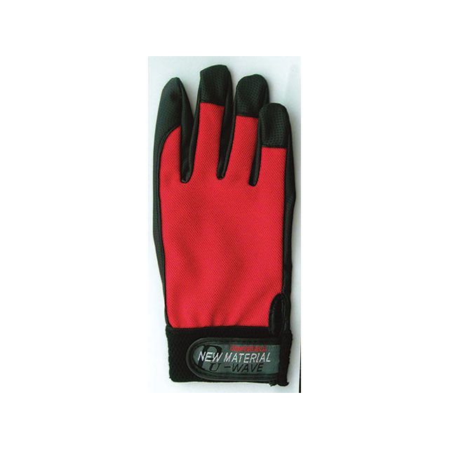 OTAFUKU GLOVE PU-WAVE（レッド） サイズ：M K-18 おたふく手袋 D.I.Y. 日用品