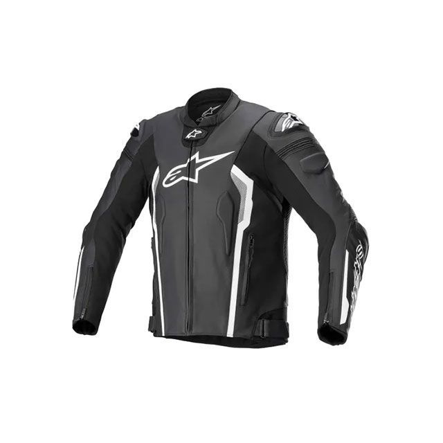 Alpinestars MISSILE v2 LEATHER JACKET12 BLACK WHITE 54 3100122 ѥ󥹥 㥱å Х