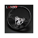 LANBO オリジナルステアリング ガングリップ タント LA600/610(黒木目調) LS151