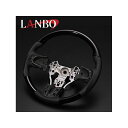 LANBO オリジナルステアリング ガングリップ タント LA600/610(ピアノブラック) LS153