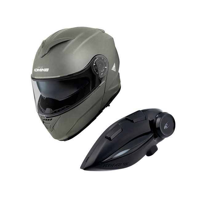 コミネ KK-902モーターサイクルインターカム＋HK-171システムヘルメット（ガンメタル） サイズ M ・00-..