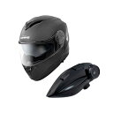 コミネ KK-902モーターサイクルインターカム+HK-171システムヘルメット(グロスブラック) サイズ M ・00-171
